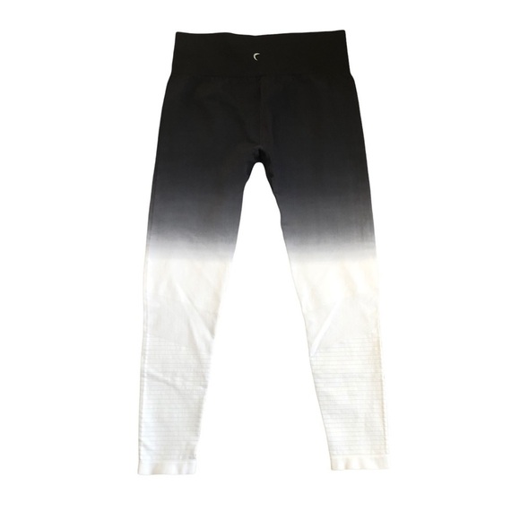 Zyia Black White Ombre Performance 7/8 24” Legging Tights L Crossfit Workout - Picture 3 of 6